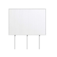 Obraz premium Large White Billboard On Two Metal Posts Keywords: billboard, advertisement, advertising, sign isolated on a transparent background