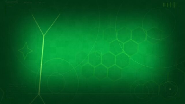 Glowing ring initiating HUD scan, hex grid expanding as rings sweeping over transparent noise band
