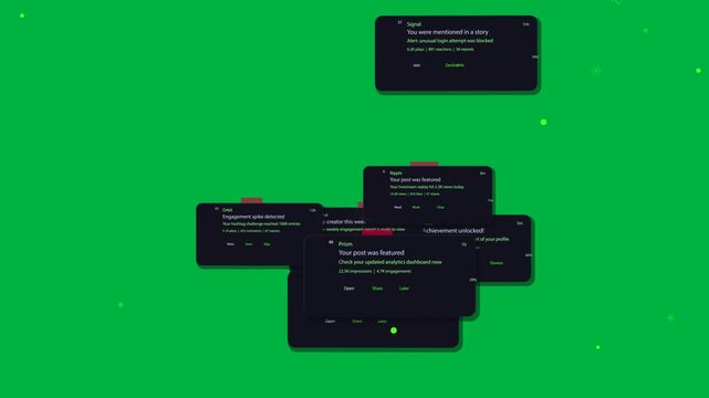 Ping starting cards spawning, stacking, bursting white bits, fading on transparent bg, showing flow