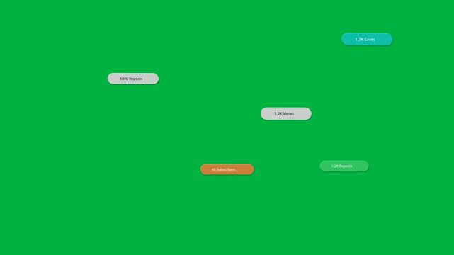 Blank canvas starting badges on transparent HUD popping, sliding right, blue badge showing stats