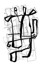 Abstract image for printing. Picture for modern interiors. The picture is painted by hand on a tablet. © neurostructure