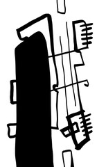 Abstract image for printing. Picture for modern interiors. The picture is painted by hand on a tablet. © neurostructure
