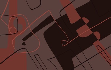 Abstract image for printing. Picture for modern interiors. The picture is painted by hand on a tablet. © neurostructure