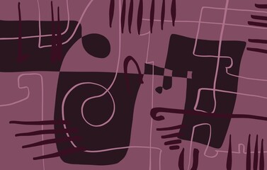 Abstract image for printing. Picture for modern interiors. The picture is painted by hand on a tablet. © neurostructure