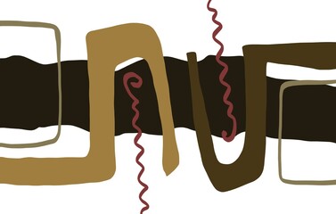 Abstract image for printing. Picture for modern interiors. The picture is painted by hand on a tablet. © neurostructure