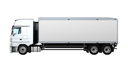 White cargo truck 3D render isolated © Iryna