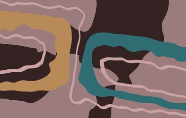 Abstract image for printing. Picture for modern interiors. The picture is painted by hand on a tablet. © neurostructure