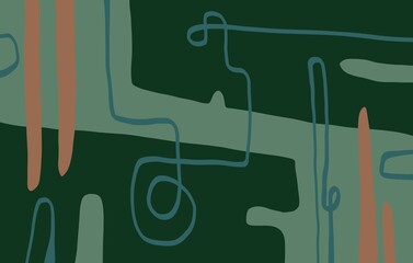 Abstract image for printing. Picture for modern interiors. The picture is painted by hand on a tablet. © neurostructure