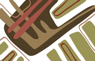 Abstract image for printing. Picture for modern interiors. The picture is painted by hand on a tablet. © neurostructure