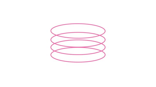 Abstract Neon Rings Loop Animation