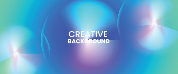 Naklejka premium Abstract Conical Gradient Background with Vibrant Cyan and Purple Aura Glow and Sharp Light Reflections 