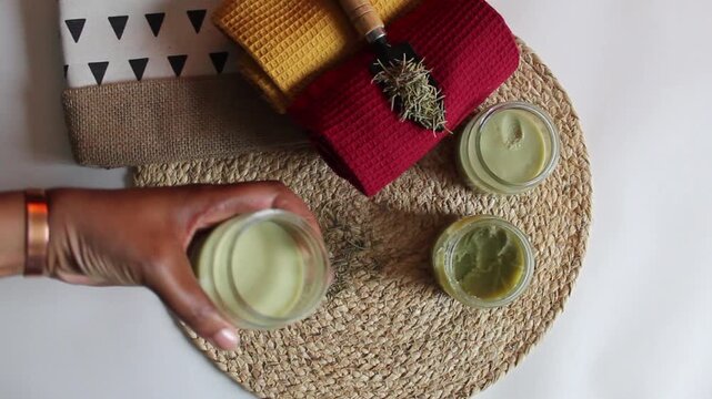 Fenugreek Hair Food Texture in Glass Jar