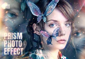 Prism Light Leak Photo Effect Mockup