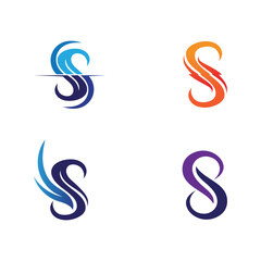 Obraz premium Business corporate letter S logo design vector.