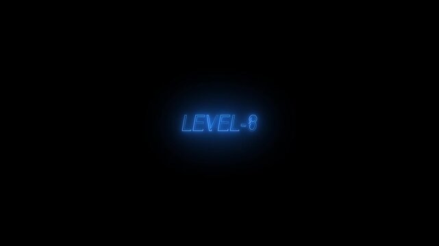 Level neon bright text font colorful 4k video animation.next level neon title Laser vintage effect Infinite