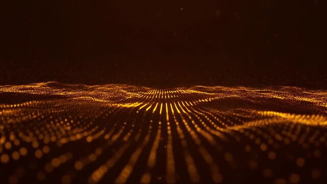 Deep space particle drifts forming horizontal waves warm amber dust flickering softly layered ambience