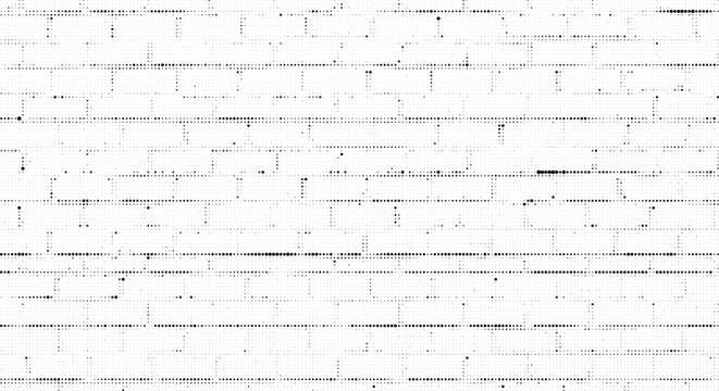 Transparent brick wall texture with horizontal lines and scattered dots, grey background, distressed distressed industrial pattern.