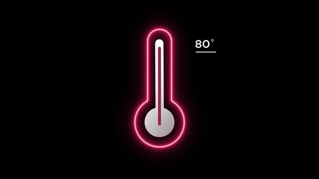 Temperature rising  thermometer motion graphics animated video