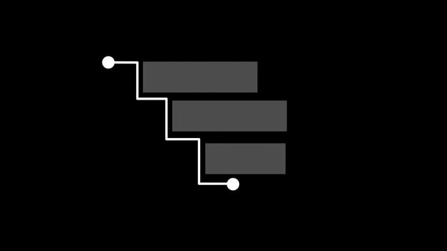 three section infographic diagram animation. 
