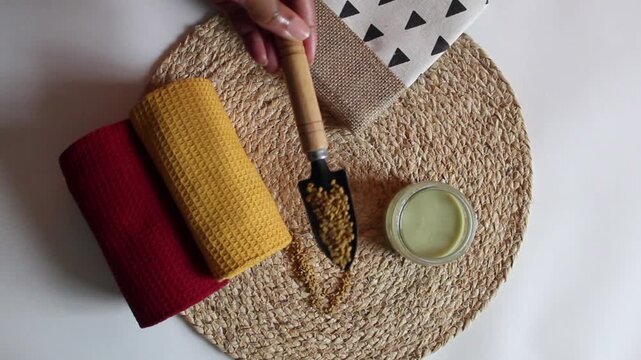 Fenugreek Seeds Texture Close Detail