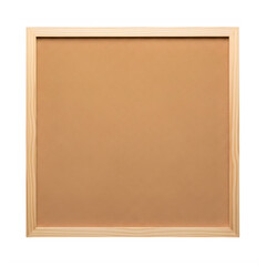 Fototapeta premium Brown wooden frame bulletin board for notes and messages empty space for writing transparent background