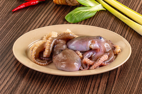 Delicous raw octopus for cooking