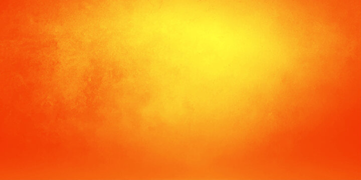 Abstract orange fire background with burning red flames and yellow light bubbles features a grunge watercolor texture on a vintage paper backdrop pattern