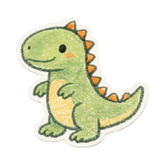 Obraz premium PNG Cute dinosaur cartoon illustration.