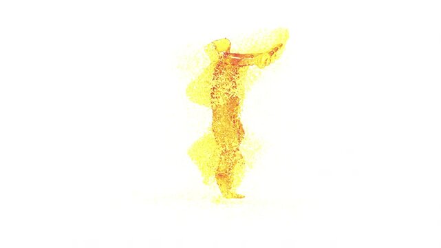 character, Oil Splash, Super Slow Motion Shot of Swirling, 3d render,  With Alpha Channel