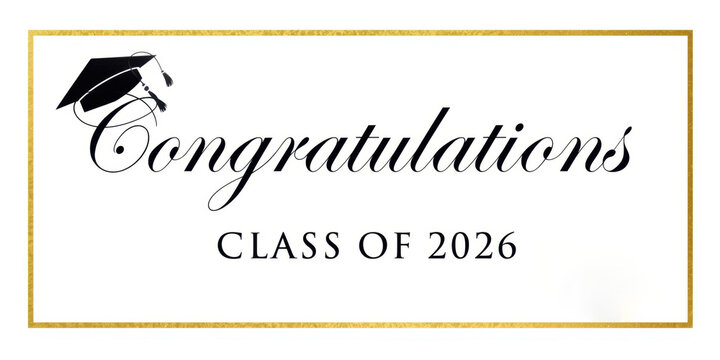 Congratulations of 2026 graduation travel themed with hot air balloon