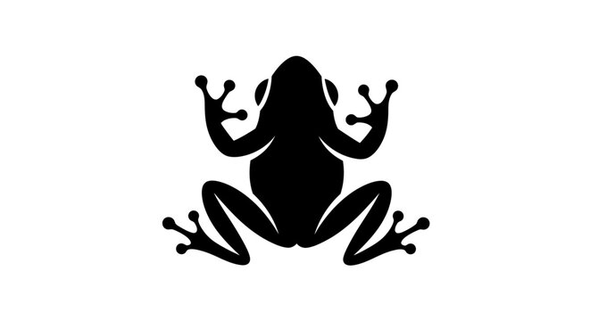 Silhouette of a Frog in a Static Pose.