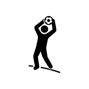 Football Player Throwing Ball Icon