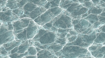 Obraz na płótnie Canvas Top view of crystal clear blue water ripples surface with sunlight reflections