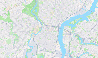 Fototapeta premium Philadelphia Pennsylvania map