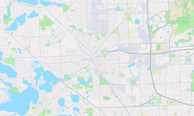 Fototapeta premium Pontiac Michigan map