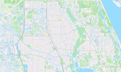 Fototapeta premium Port St. Lucie Florida map