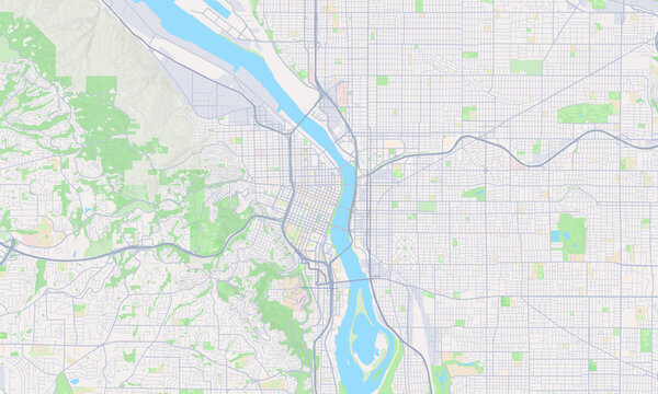 Portland Oregon map