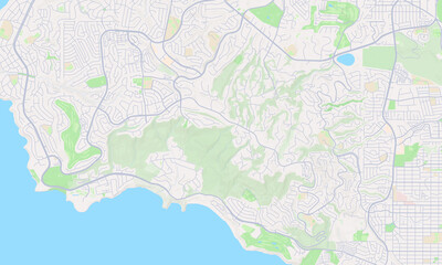 Fototapeta premium Rancho Palos Verdes California map