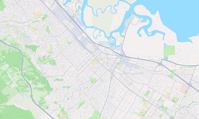 Naklejka premium Redwood City California map