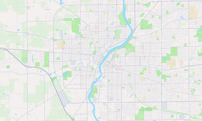 Naklejka premium Rockford Illinois map