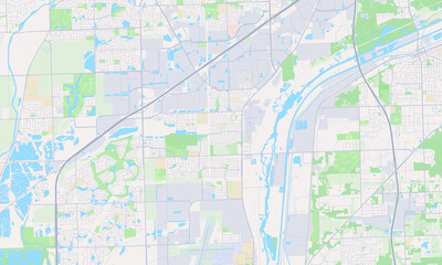 Fototapeta premium Romeoville Illinois map