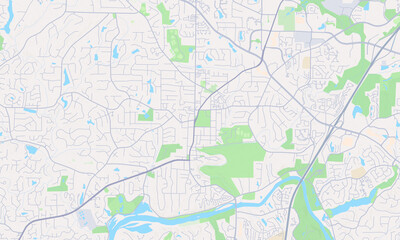 Fototapeta premium Roswell Georgia map