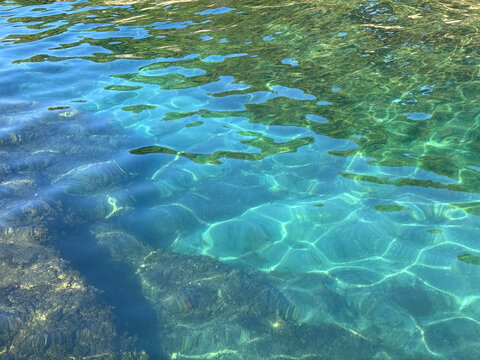 Ocean crystal clear turquoise water.