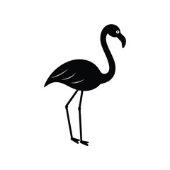 Fototapeta premium Elegant Flamingo Silhouette Design For Tropical Decor And Wildlife Art