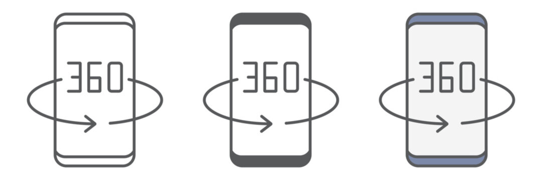 Smartphone degree line icon, device and technology, phone rotation sign, vector graphics, a linear pattern on a white background.