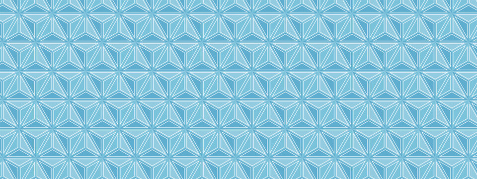Blue Geometric Triangle Pattern Background Vector Illustration