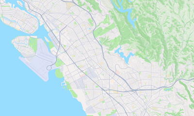 Fototapeta premium San Leandro California map