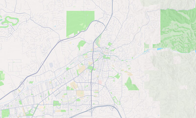 Fototapeta premium Santa Fe New Mexico map