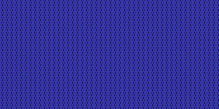 Sports blue jersey texture background. Seamless mesh fabric pattern with small perforated holes and subtle shadows. Realistic vector illustration for athletic wear, activewear, uniform design mockups