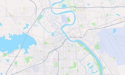 Naklejka premium Shreveport Louisiana map